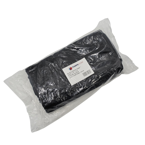 Tarps Now Mesh Tarp, 6 ft x 8 ft, 30 Mil, Black, Mesh - CSM70BK-0608