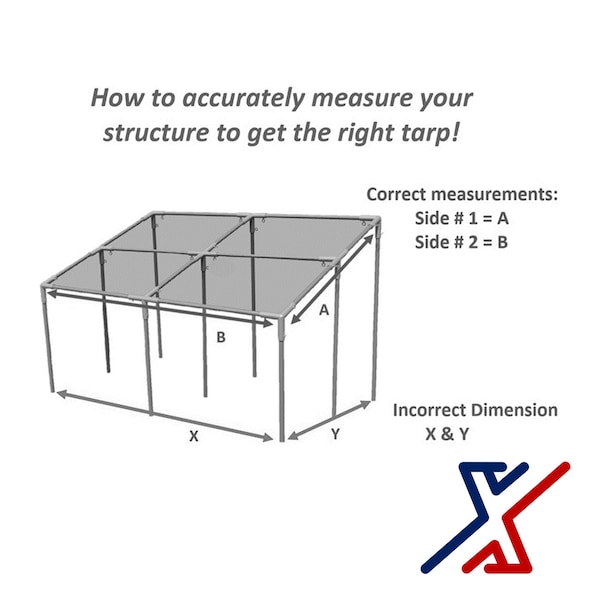 X1 Tools Heavy Duty Tarp, 10 ft x 12 ft, 12 Mil, Green, Polyethylene - X1T-CAN-T12-GRE-1210