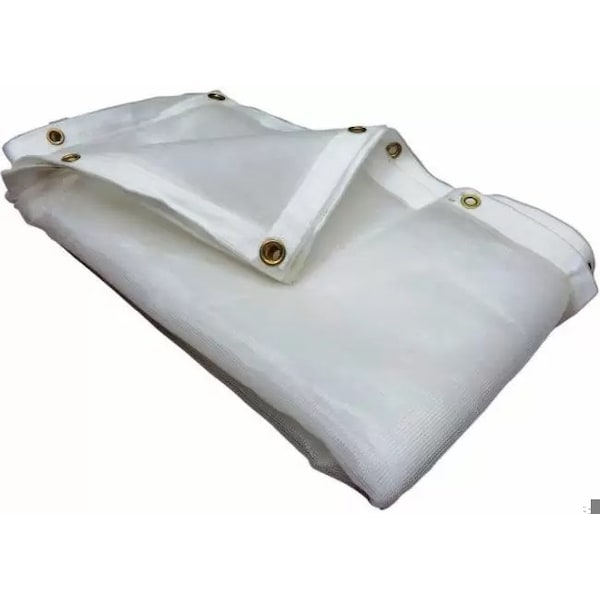Tarps Now Heavy Duty Tarp, 6 ft x 12 ft, 50 Mil, White, 100% Virgin HDPE Polypropylene - CSM75WH-0612