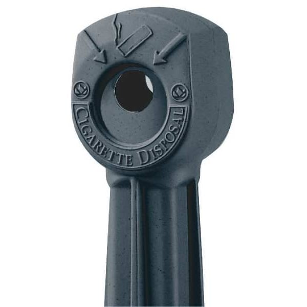 Justrite Cigarette Receptacle, 5 gal Capacity, 38 1/2 in H, 16 1/2 in W, 16 1/2 in Base Dia, Red - 26811R