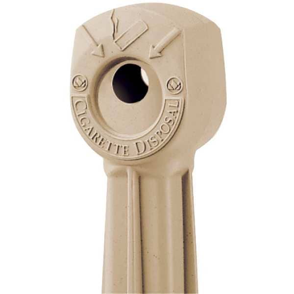 Justrite Cigarette Receptacle, 5 gal Capacity, 38 1/2 in H, 16 1/2 in W, 16 1/2 in Base Dia, Red - 26811R