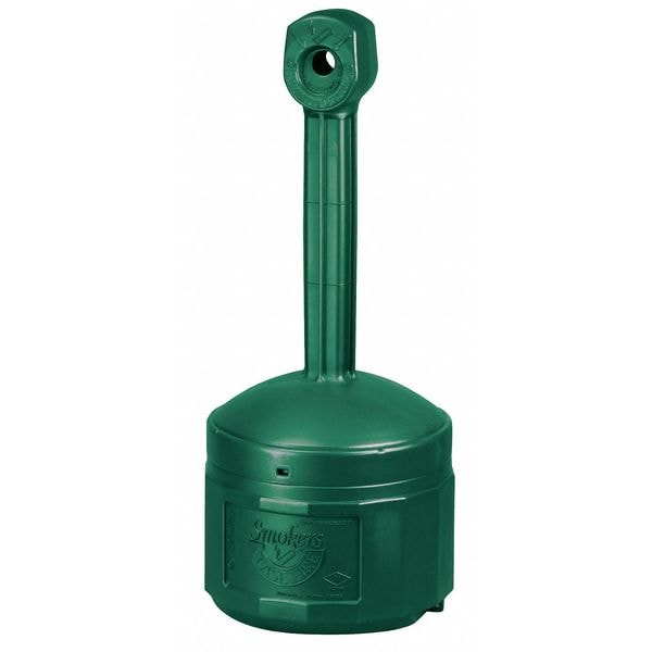 Justrite 1 Gal. Smokers Cease-Fire Cigarette Receptacle, Black - 26806D