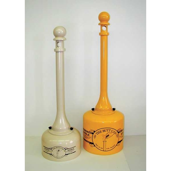 Eagle Mfg 40 in H Cigarette Receptacle, 2 gal, 12 in Dia, Yellow - 1205
