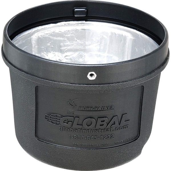 Global Industrial Black Outdoor Ashtray, 1-1/2 Gallon - 261391BK