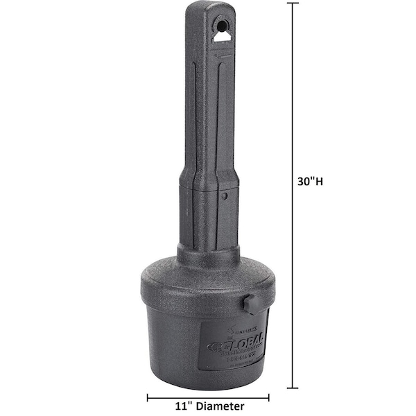 Global Industrial Black Outdoor Ashtray, 1-1/2 Gallon - 261391BK