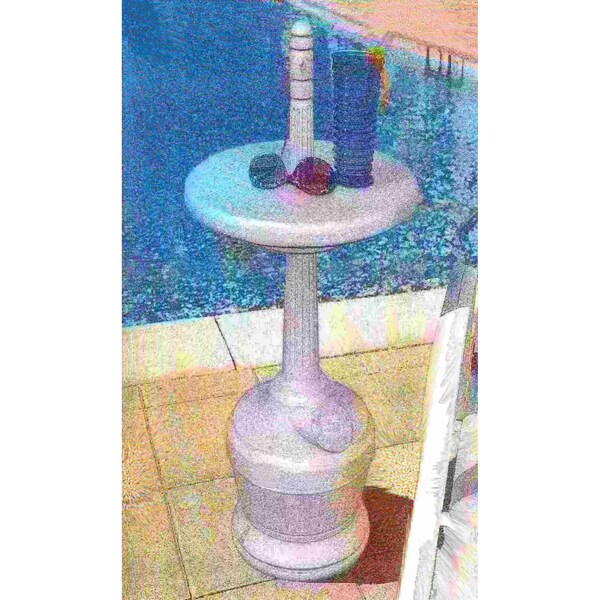 Commercial Zone Products Smoker's Outpost White Patio Table - 711606