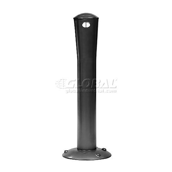 Global Industrial Black Aluminum Outdoor Ashtray - 652403