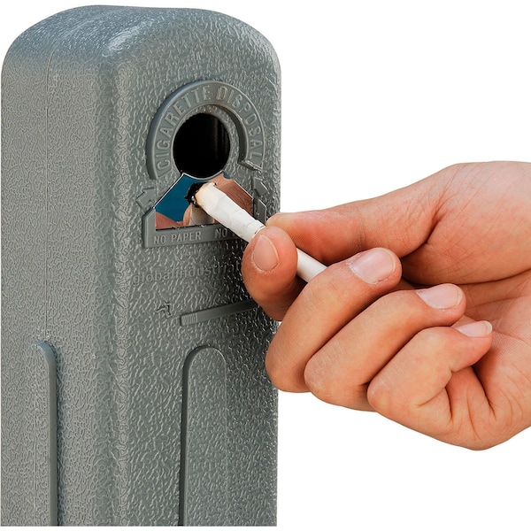 Global Industrial Gray Outdoor Ashtray, 1-1/2 Gallon - 261391GY