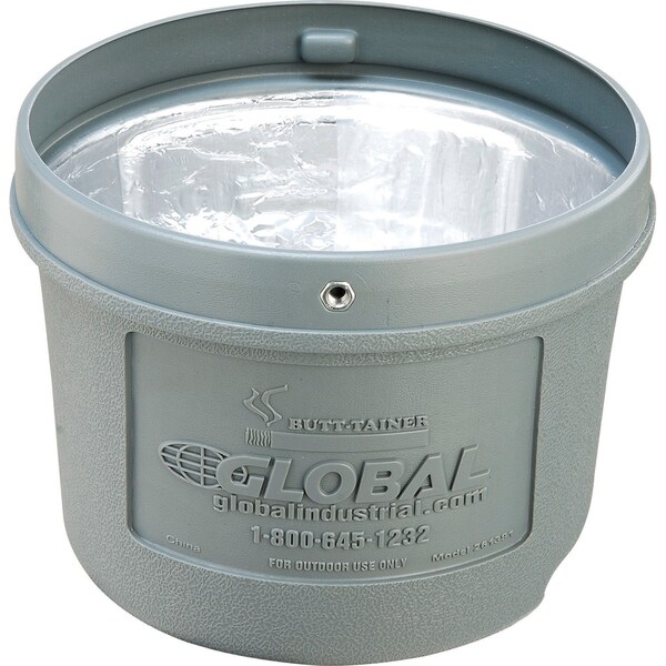 Global Industrial Gray Outdoor Ashtray, 1-1/2 Gallon - 261391GY