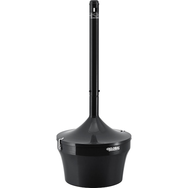 Global Industrial Steel Outdoor Ashtray, 4-1/2 Gallon, Black - 641447BK