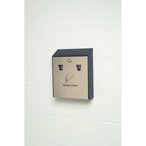 Rubbermaid Commercial Ash Tray, 1-19/32 gal., Black - FGR1012EBK