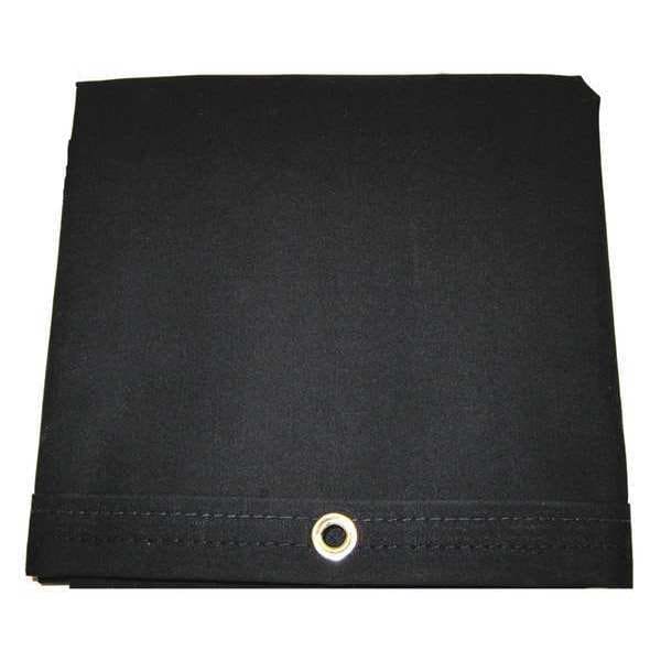 Mauritzon Heavy Duty Tarp, 9 ft 6 in x 11 ft 6 in, 20 Mil, Black, Polyester Coated Cotton Canvas - IHT-04-1012