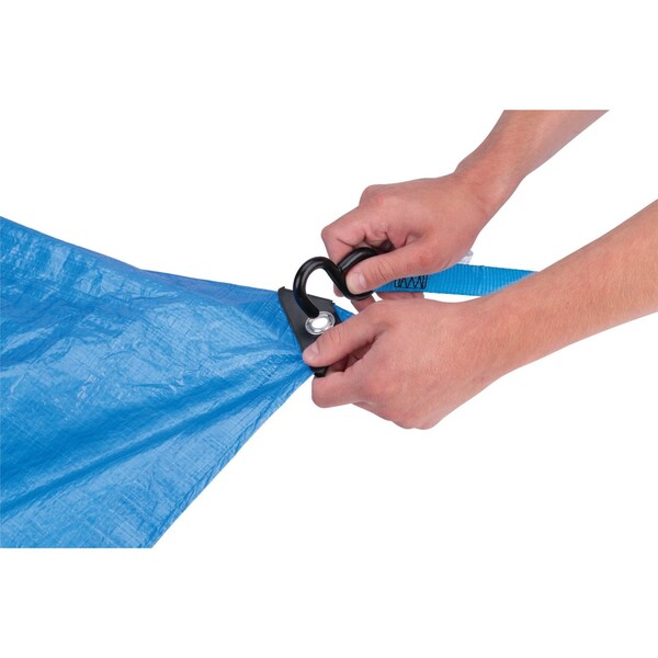 Perform Tool Tarpaulin Water Proof/ Mildew And Tear Resistant; 5 Foot x 7 Foot; Blue; With Grommet - W6000