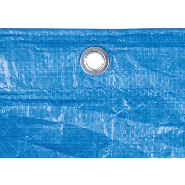 Perform Tool Tarpaulin Water Proof/ Mildew And Tear Resistant; 5 Foot x 7 Foot; Blue; With Grommet - W6000