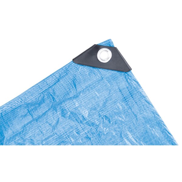 Perform Tool Tarpaulin Water Proof/ Mildew And Tear Resistant; 5 Foot x 7 Foot; Blue; With Grommet - W6000