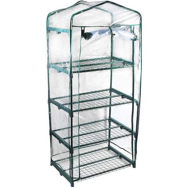 Genesis Genesis GEN-4PVC 4 Tier Portable Rolling Greenhouse with Clear Cover - GEN-4PVC