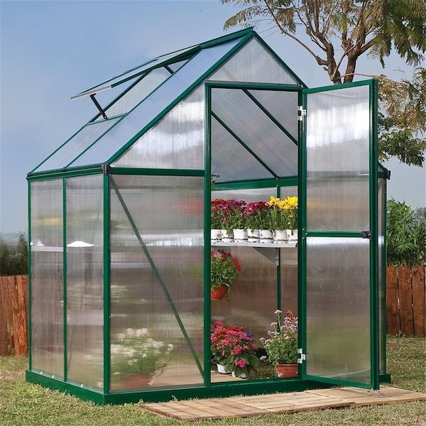 Palram Canopia Mythos Greenhouse - 6 X 4 Ft. - Silver - HG5005