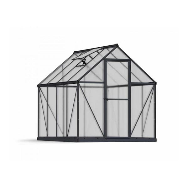 Palram-Canopia 6 x 4 ft. Mythos Greenhouse, Gray - HG5005Y