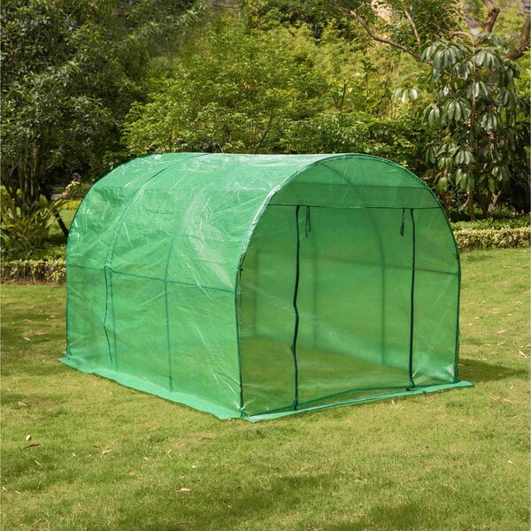 Gardenised Green Outdoor Portable Garden Plant Walk-In Greenhouse and Garden Hot House Waterproof - QI004526
