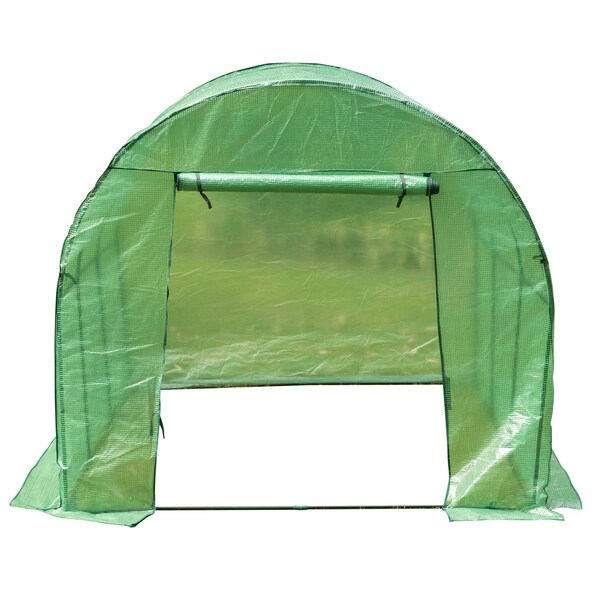 Gardenised Green Outdoor Portable Garden Plant Walk-In Greenhouse and Garden Hot House Waterproof - QI004526