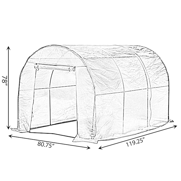 Gardenised Green Outdoor Portable Garden Plant Walk-In Greenhouse and Garden Hot House Waterproof - QI004526