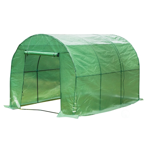 Gardenised Green Outdoor Portable Garden Plant Walk-In Greenhouse and Garden Hot House Waterproof - QI004526