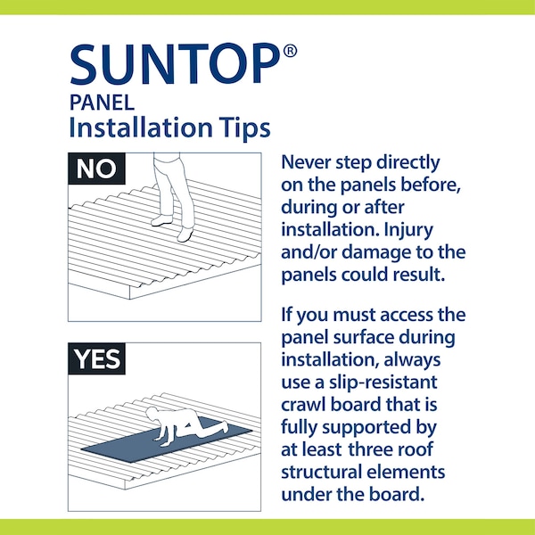 Suntop Foamed Polycarbonate 96 in L x 26 in W x 0.063 in Thick - 108976