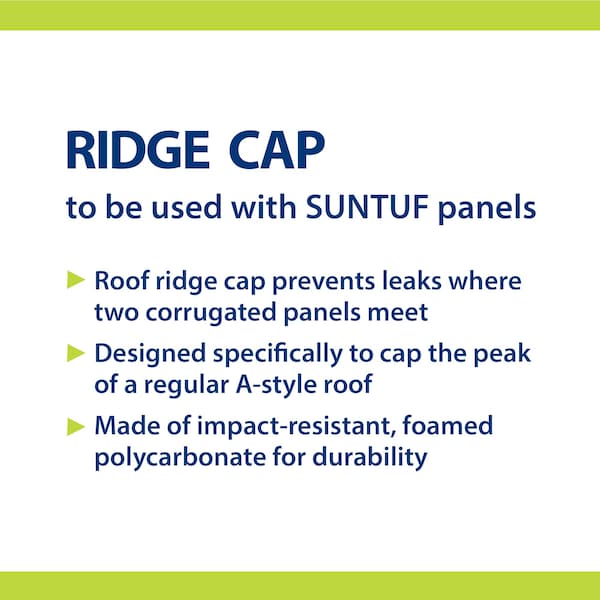 Suntuf GRECA 76 PC-R.CAP CLR 5.9x5.9x50in, 5PK - 401019