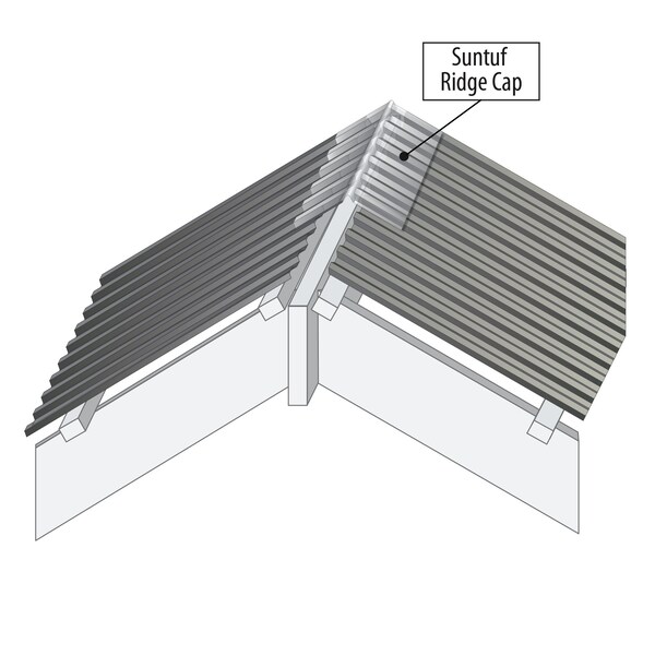 Suntuf GRECA 76 PC-R.CAP CLR 5.9x5.9x50in, 5PK - 401019