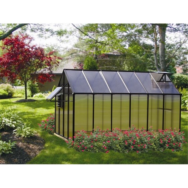 Grillgear Monticello  8 x 12 Ft. Greenhouse- Black - Mojave - GR3178815