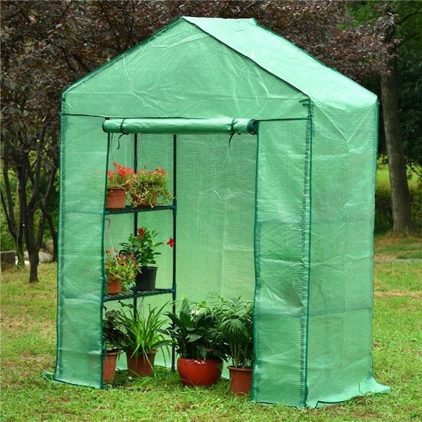 Genesis Genesis GEN-572-PE 61 x 28 x 79 in. Portable Walk In Greenhouse with Heavy Duty Opaqua Cover - GEN-572-PE