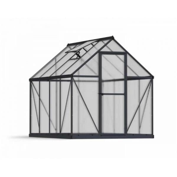 Palram-Canopia 6 x 8 ft. Mythos Greenhouse, Gray - HG5008Y