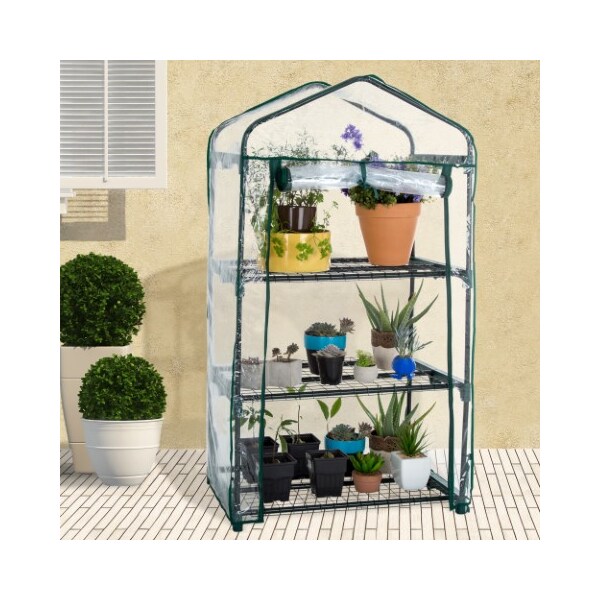 Nature Spring Nature Spring 3-Tier Greenhouse - Garden Shelves - 682817CNN