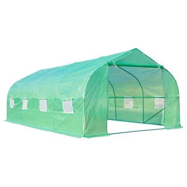 Grilltown 20 x 10 x 7 ft. Portable Walk-In Garden Greenhouse, Deep Green - GR422266
