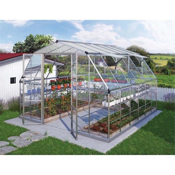 Palram - Canopia  Americana Greenhouse - 12 x 12 ft. - Silver - HG5212