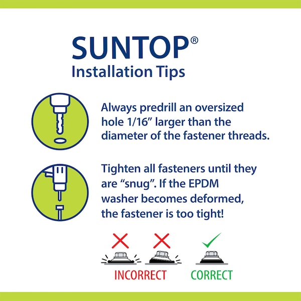 Suntop Foamed Polycarbonate 144 in L x 26 in W x 0.063 in Thick - 108977