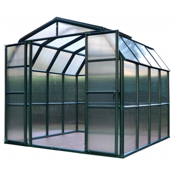 Grilltown Palram - Canopia  Grand Gardener 2 Greenhouse - 8 x 8 ft. - Twin Wall Green - GR3142861
