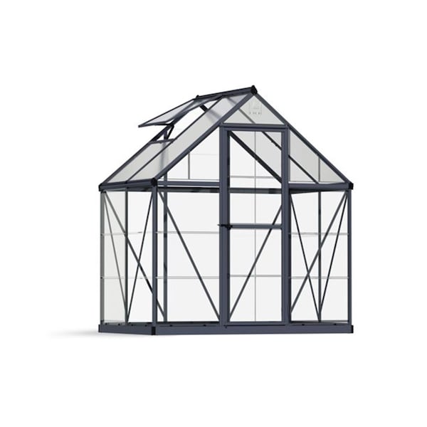 Oasis 6 x 4 ft. Hybrid Greenhouse; Gray - OA3700060