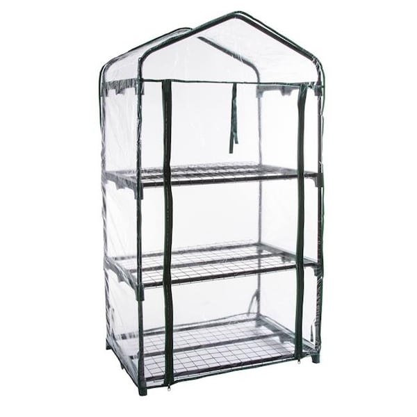 Genesis Genesis GEN-3PVC 3 Tier Portable Rolling Greenhouse with Clear Cover - GEN-3PVC