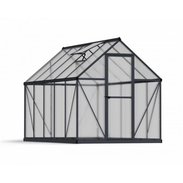 Palram-Canopia 6 x 10 ft. Mythos Greenhouse, Gray - HG5010Y