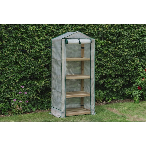 Gardman PREM 4 TIER WOODEN GREENHOUSE - W22 R08898