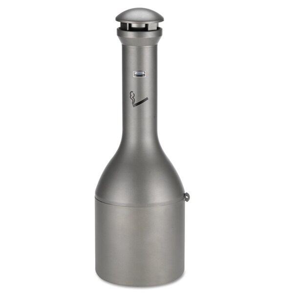 Rubbermaid Commercial Infinity Traditional Smoking Receptacle, 4.1 gal, 39"H, Antique Pewter - FG9W3300ATPWTR