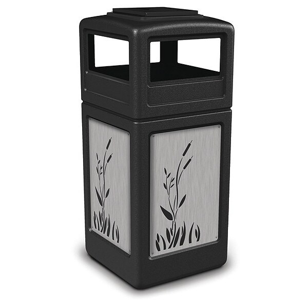 Commercial Zone Products Waste Bin Ashtray Lid SS, Black 42 gal. - 733096199