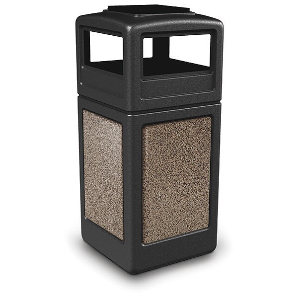 Commercial Zone Products StoneTec Trash Bin Ash 42 gal., Blk Rvst - 72055299
