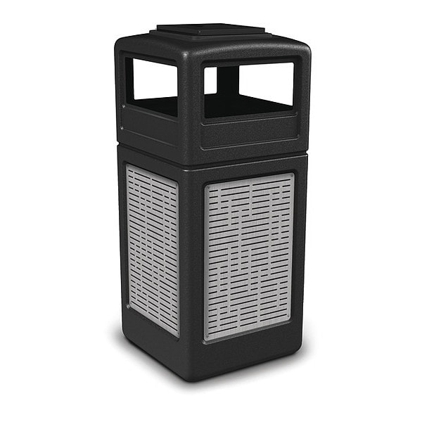 Commercial Zone Products Waste Bin Ashtray Lid SS, Black 42 gal. - 733006199