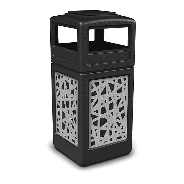 Commercial Zone Products Waste Bin Ashtray Lid SS, Black 42 gal. - 733026199