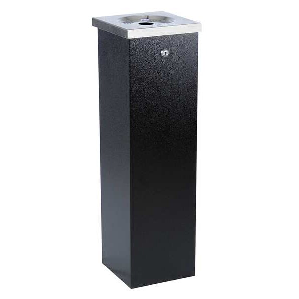 No Butts Bin Co Cigarette Receptacle, 1-3/4 gal., Black - FLT04