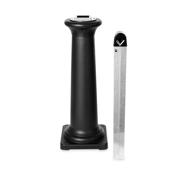 Rubbermaid Commercial Cigarette Receptacle, 1 gal., Black - FG9W3000BLA