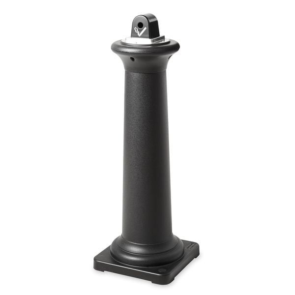 Rubbermaid Commercial Cigarette Receptacle, 1 gal., Black - FG9W3000BLA