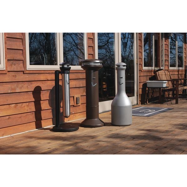 Rubbermaid Commercial Cigarette Receptacle, 1-19/64 gal., Silver - FG9W3100SSBLA